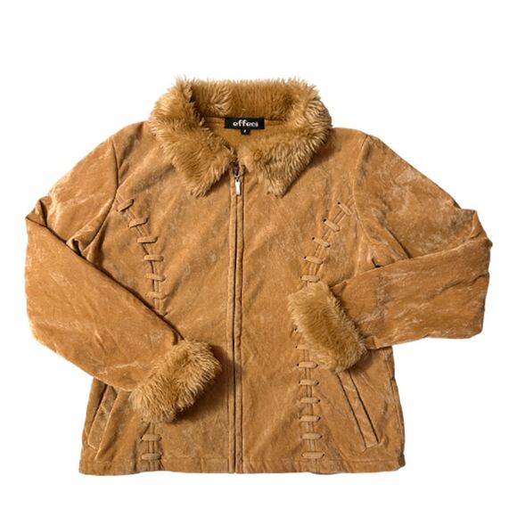 Effeci Faux Suede Shearling Camel/Tan Jacket – Size M - Picture 5 of 12